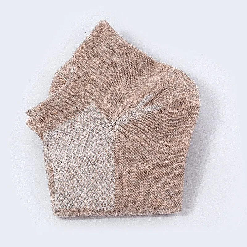 1 Pair Of Men Socks Solid Color Sports Boat Socks Spring And Summer