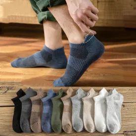 1 Pair Of Men Socks Solid Color Sports Boat Socks Spring And Summer