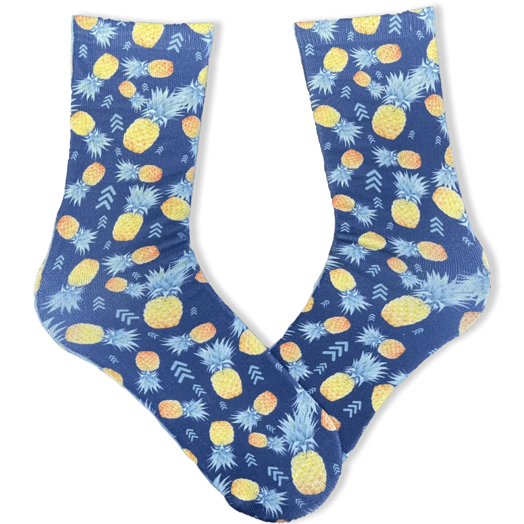 21 Pineapples Hawaiian  Crew Sock