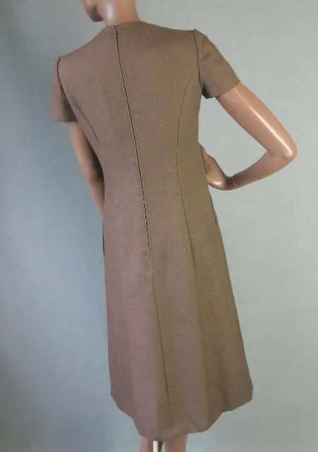 70s Women's Dress by Molly Parnis Vintage Chic Day Mod Office Saks Medium VFG