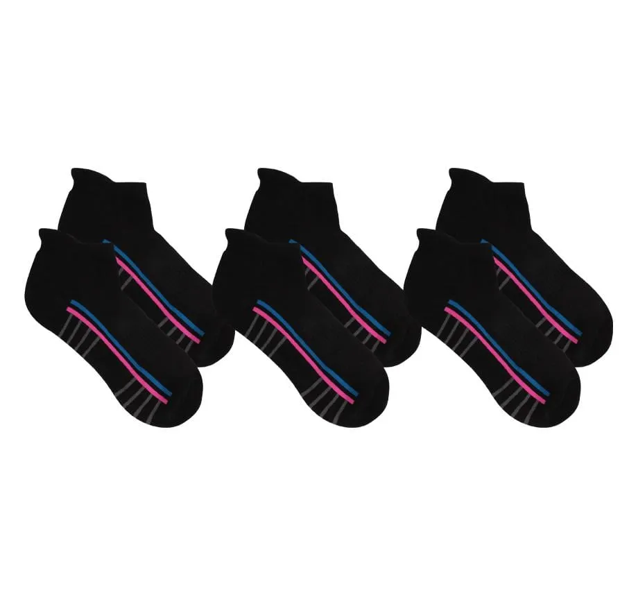 All Black Trainer Socks - 3 Pack Sock Bundle (Made From Recycled Plastic)