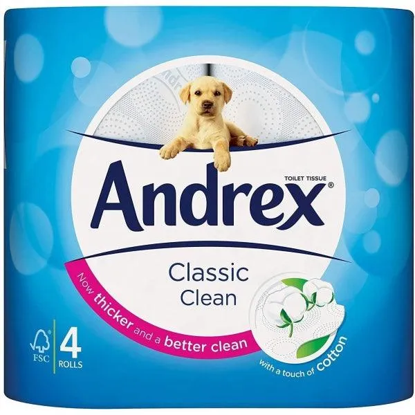 ANDREX TOILET ROLL CLASSIC CLEAN 4PK