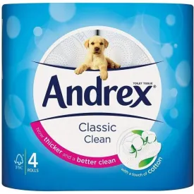 ANDREX TOILET ROLL CLASSIC CLEAN 4PK