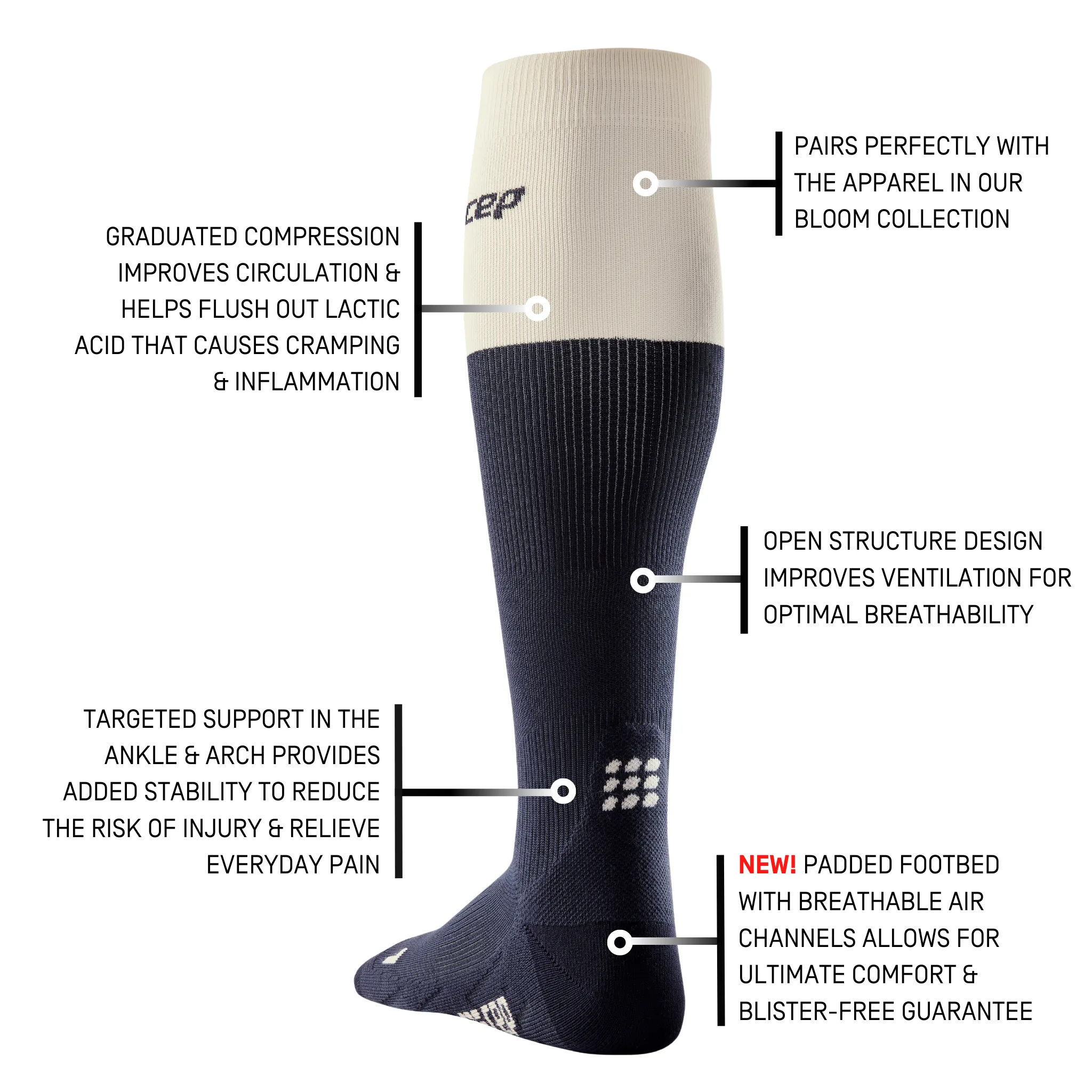 Bloom Tall Compression Socks, Women