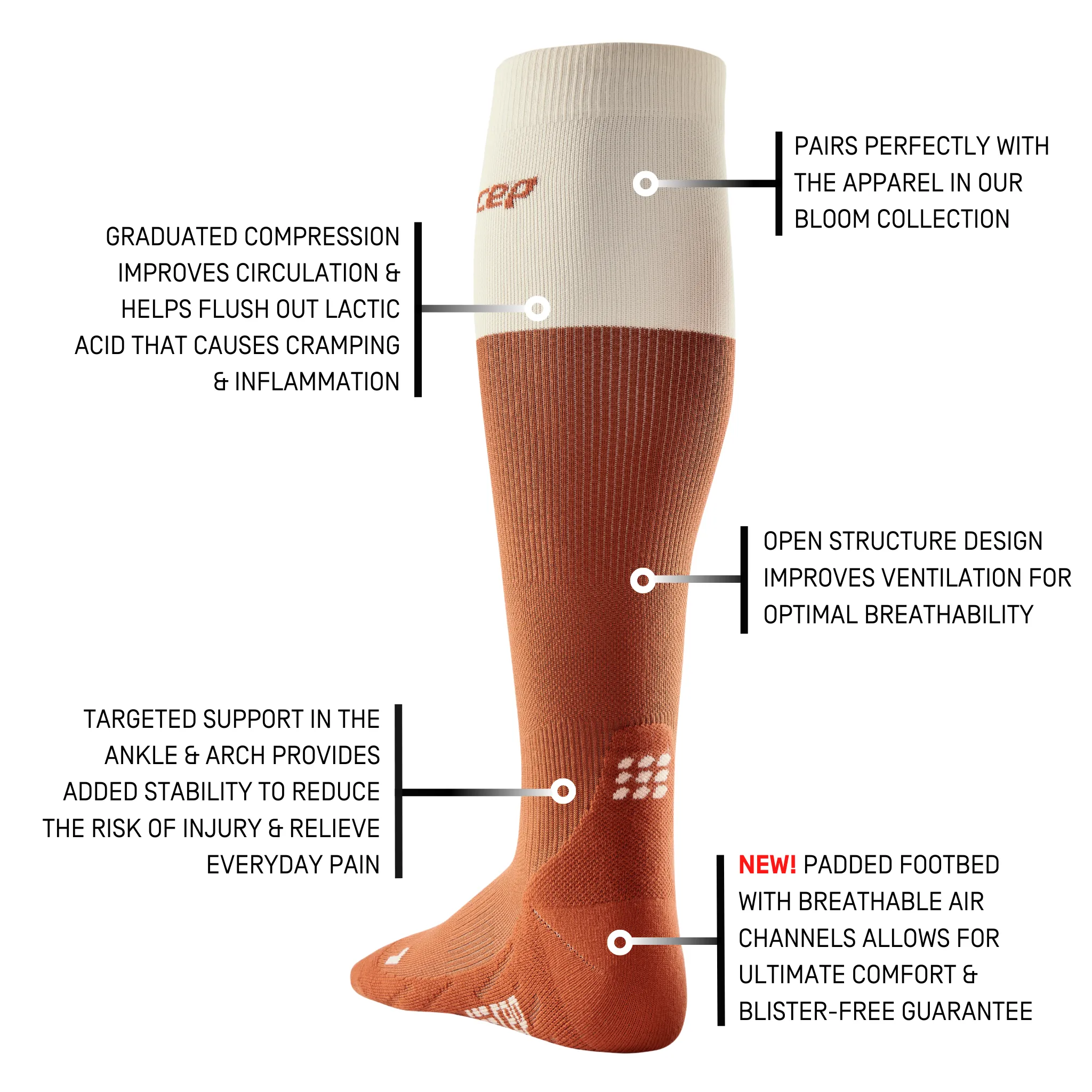 Bloom Tall Compression Socks, Women