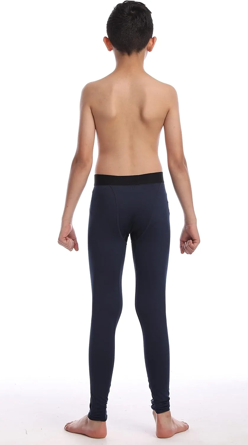 Boys Compression Pants Base Layers Soccer Hockey Tights Athletic Leggings Thermal for Kids