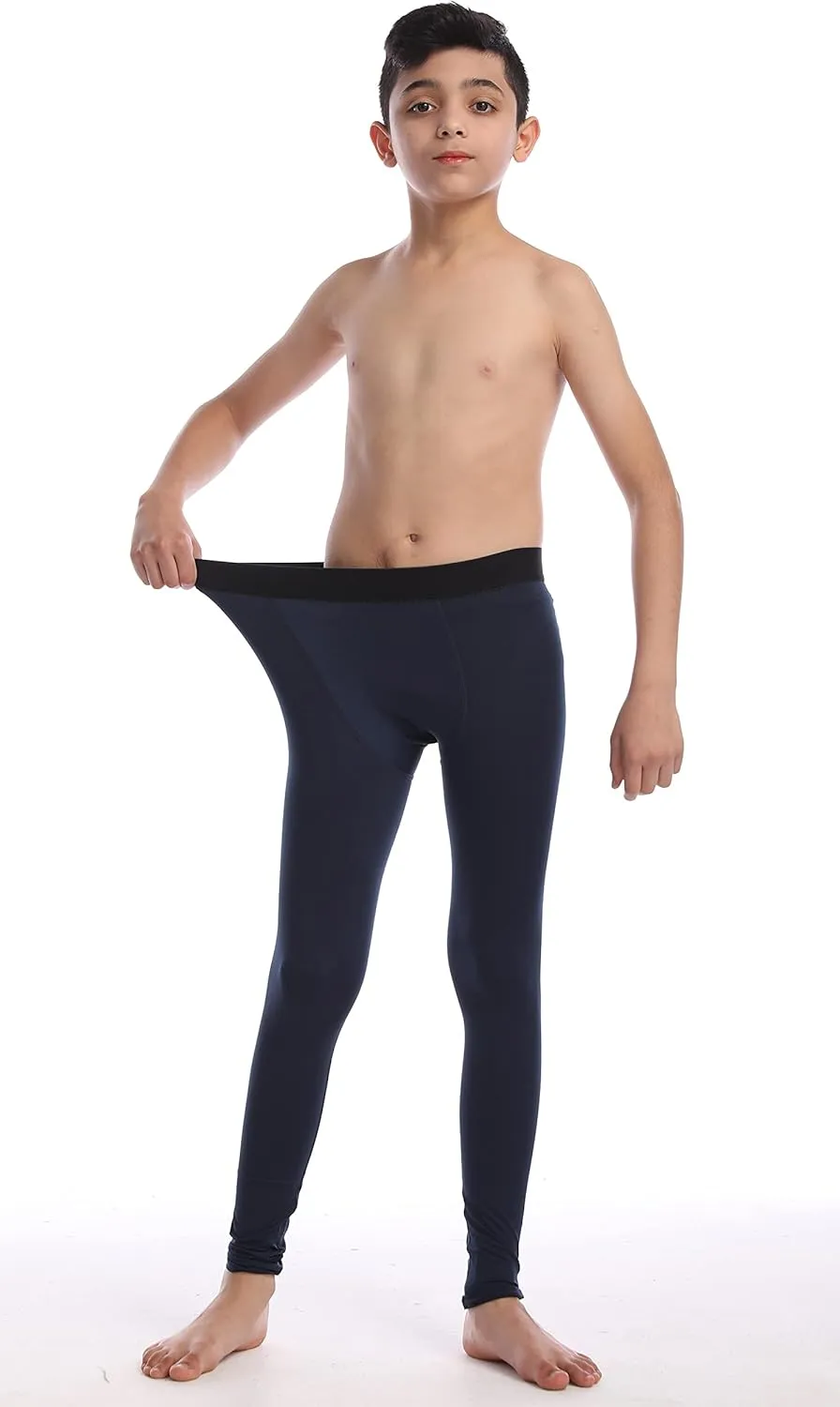 Boys Compression Pants Base Layers Soccer Hockey Tights Athletic Leggings Thermal for Kids