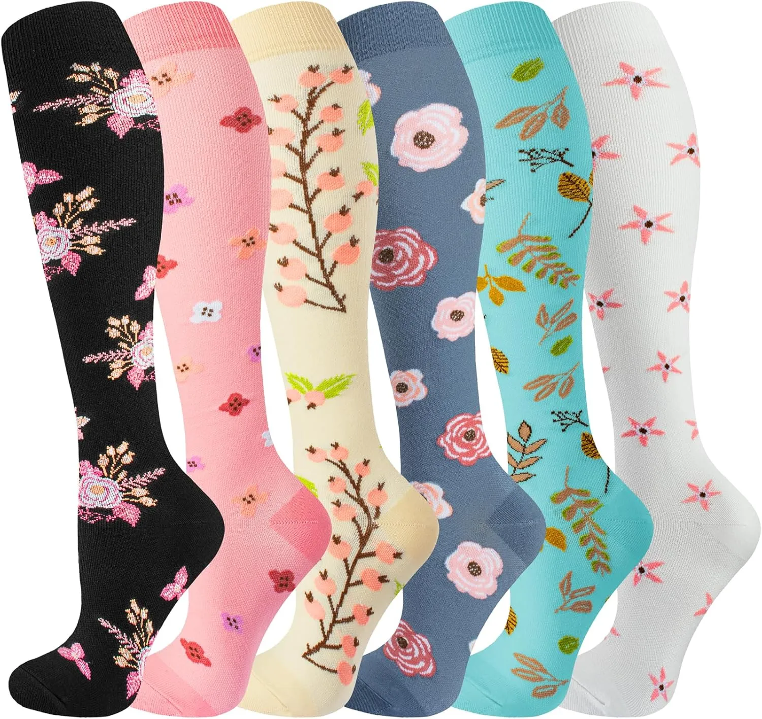 bropite Compression Socks for Women & Men Circulation-Support Knee High Socks 20-30 mmhg-Best for Running,Medical,Nurse,Travel