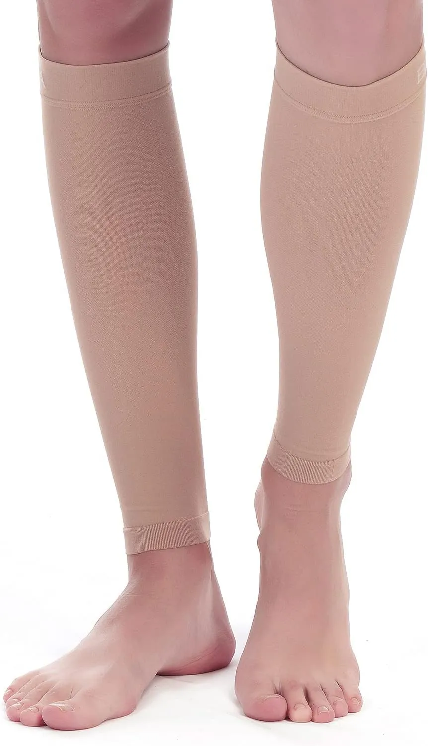 BSERA Calf Compression Sleeve Women, 2 Pairs 20-30mmHg Footless Compression Socks for Swelling Shin Splints Varicose Veins