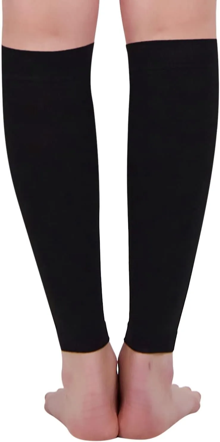 BSERA Calf Compression Sleeve Women, 2 Pairs 20-30mmHg Footless Compression Socks for Swelling Shin Splints Varicose Veins