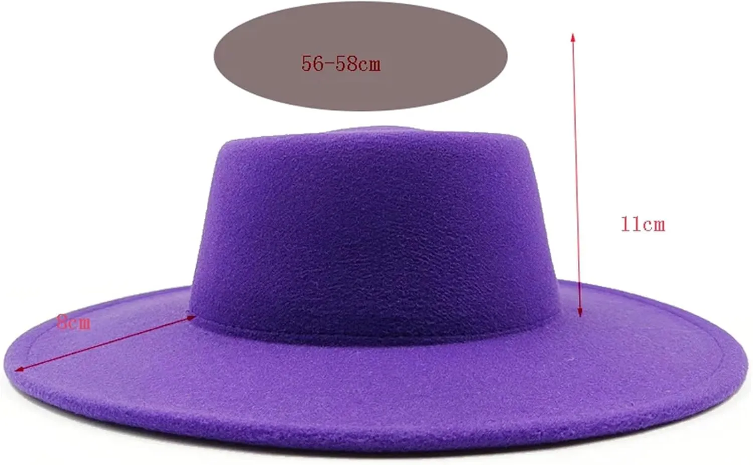 Classic Wholesale Fedora Hat Top Women's Men's White Flat Top Fedora Hat