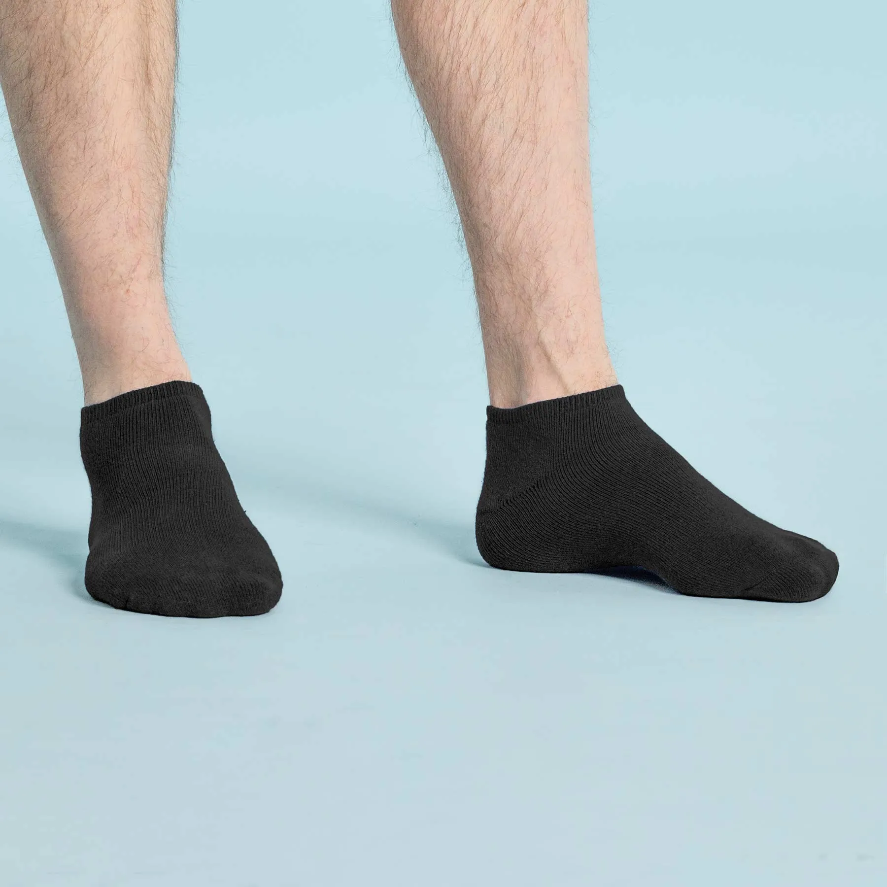 3-Pack Cypress Point Organic Cotton Golf Socks - No-Show, Anklet Footie Style