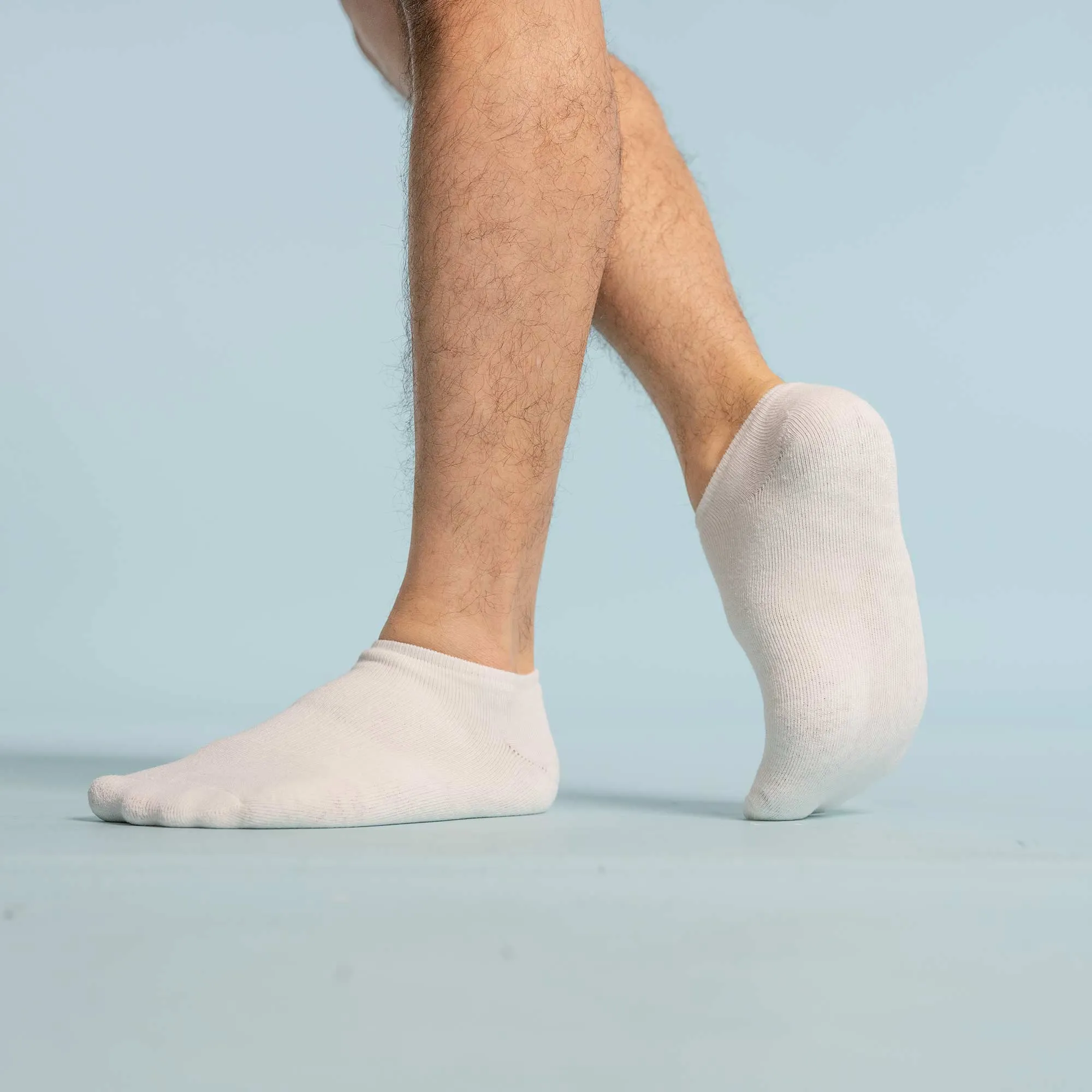 3-Pack Cypress Point Organic Cotton Golf Socks - No-Show, Anklet Footie Style