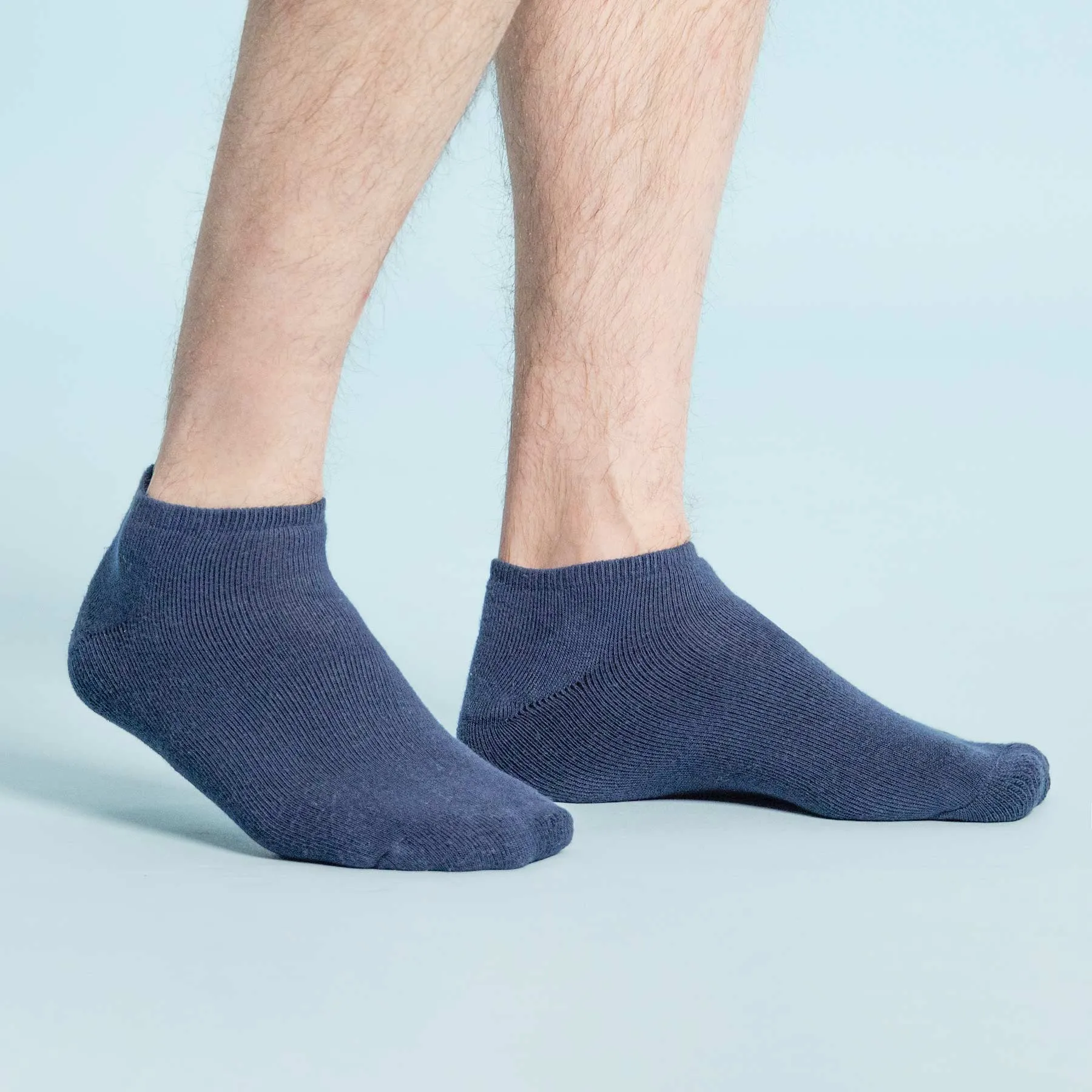 3-Pack Cypress Point Organic Cotton Golf Socks - No-Show, Anklet Footie Style
