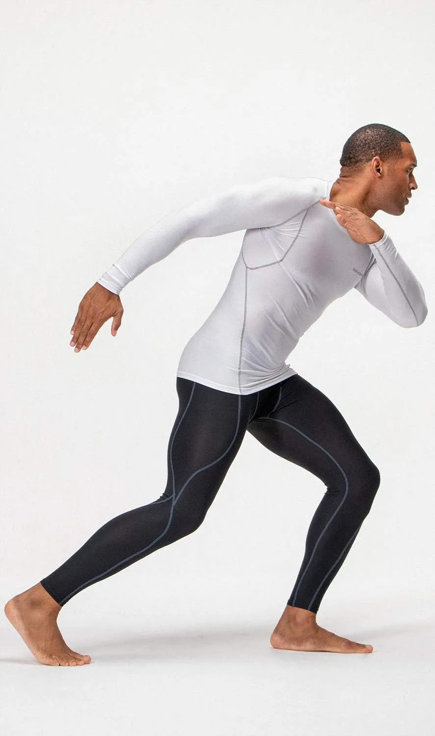 DEVOPS 3 Pack Men's UPF 50  Long Sleeve Compression Shirts Quick Dry, Cool Gear for Garage Garden Gym Yard and Workouts