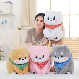 Friendly Kawaii Blushing Shiba Squad Plushies Stuffed Animals Collection