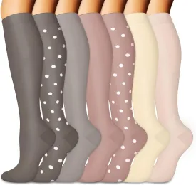FuelMeFoot Compression Socks For Women Men - Graduated Support Knee High Socks For Nurses, Travel, Athletic