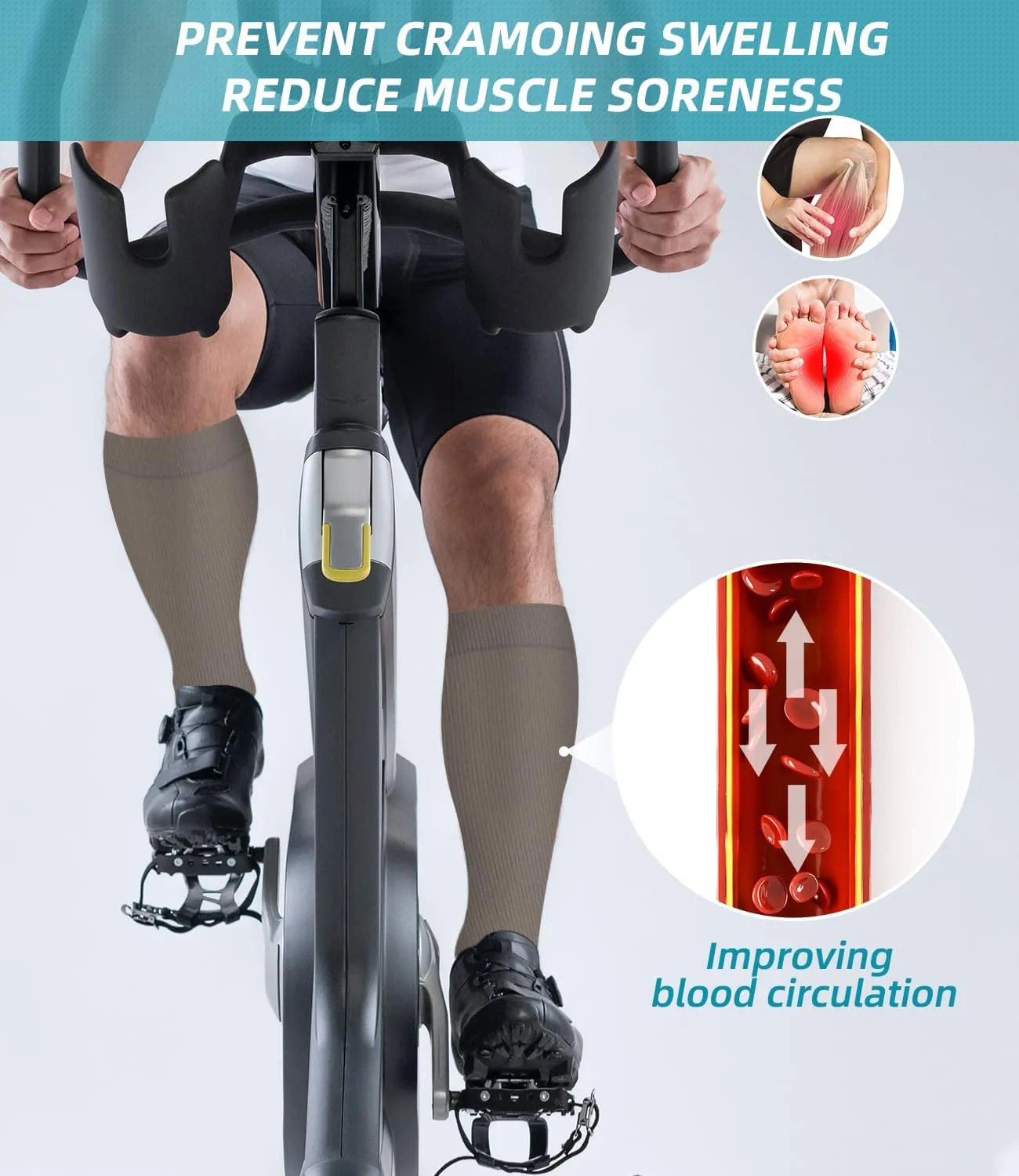 FuelMeFoot Compression Socks For Women Men - Graduated Support Knee High Socks For Nurses, Travel, Athletic