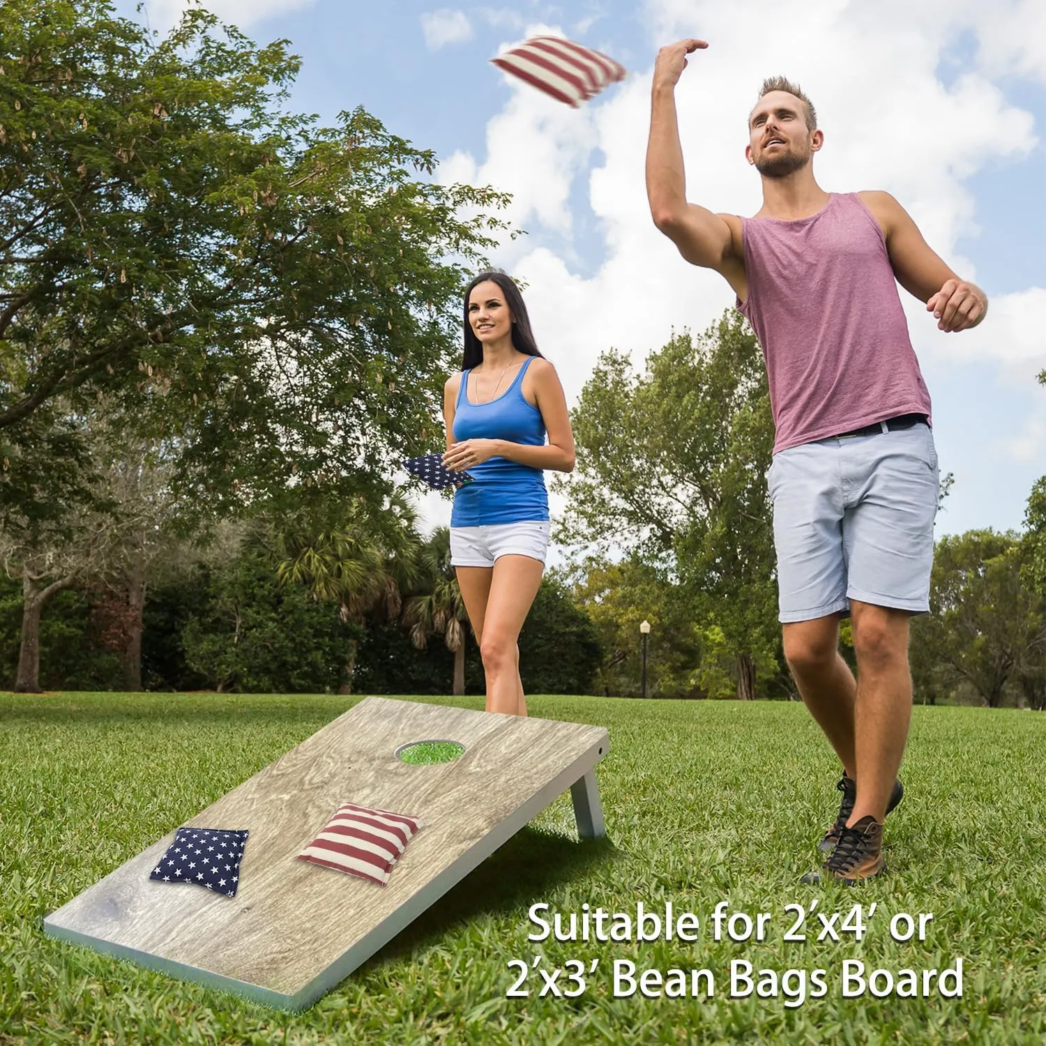 GSE Games & Sports Expert Set of 8 Premium Weather Resistant Cornhole Bags. Regulation Size and Weight Bean Bags for Cornhole Toss Games (Several Styles Available)