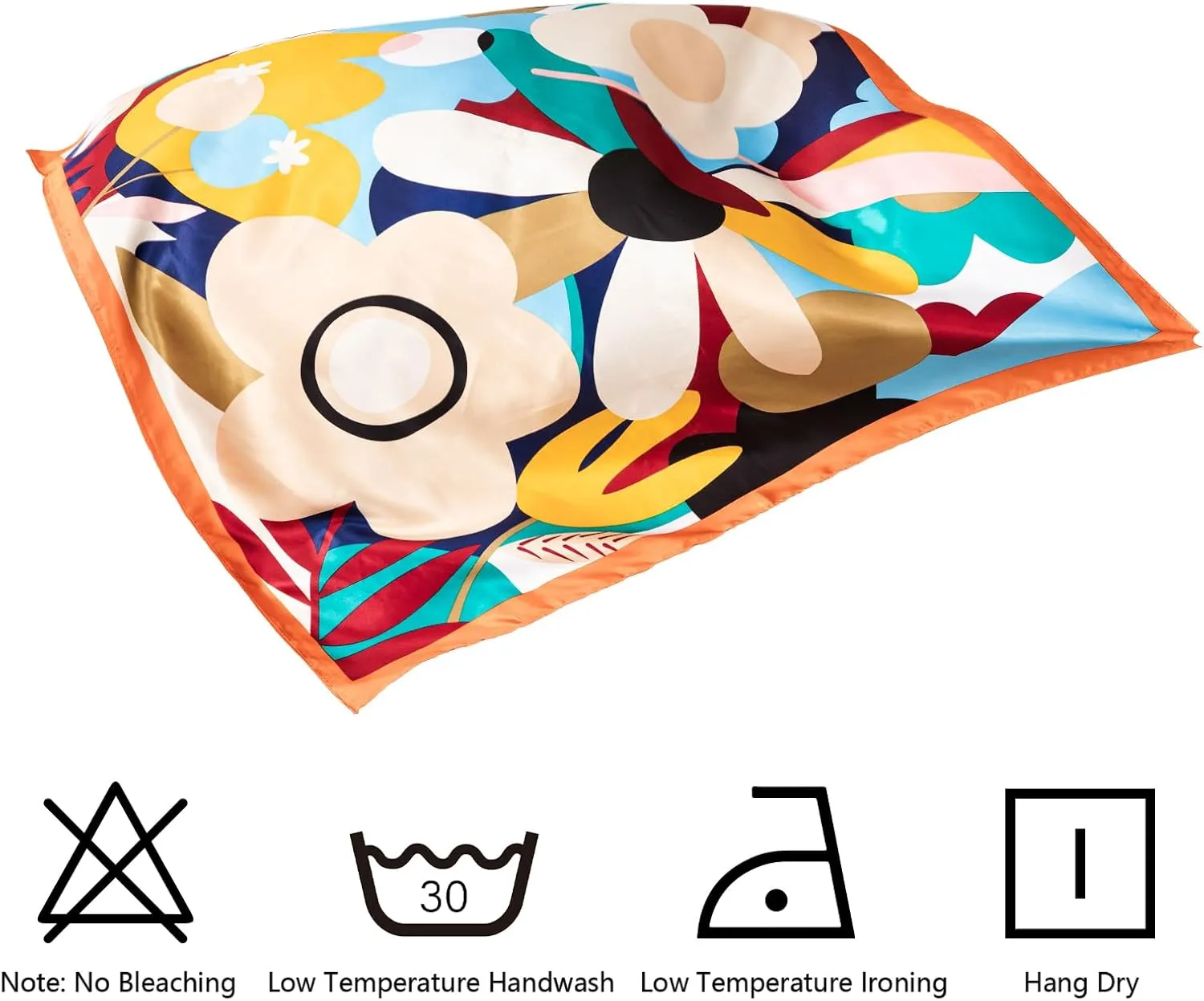 HBselect 4PCS Head Scarf for Women 35 Head Scarves Silk Like Satin Neck Scarfs Square Bandana Hair Wraps Scarf for Sleeping