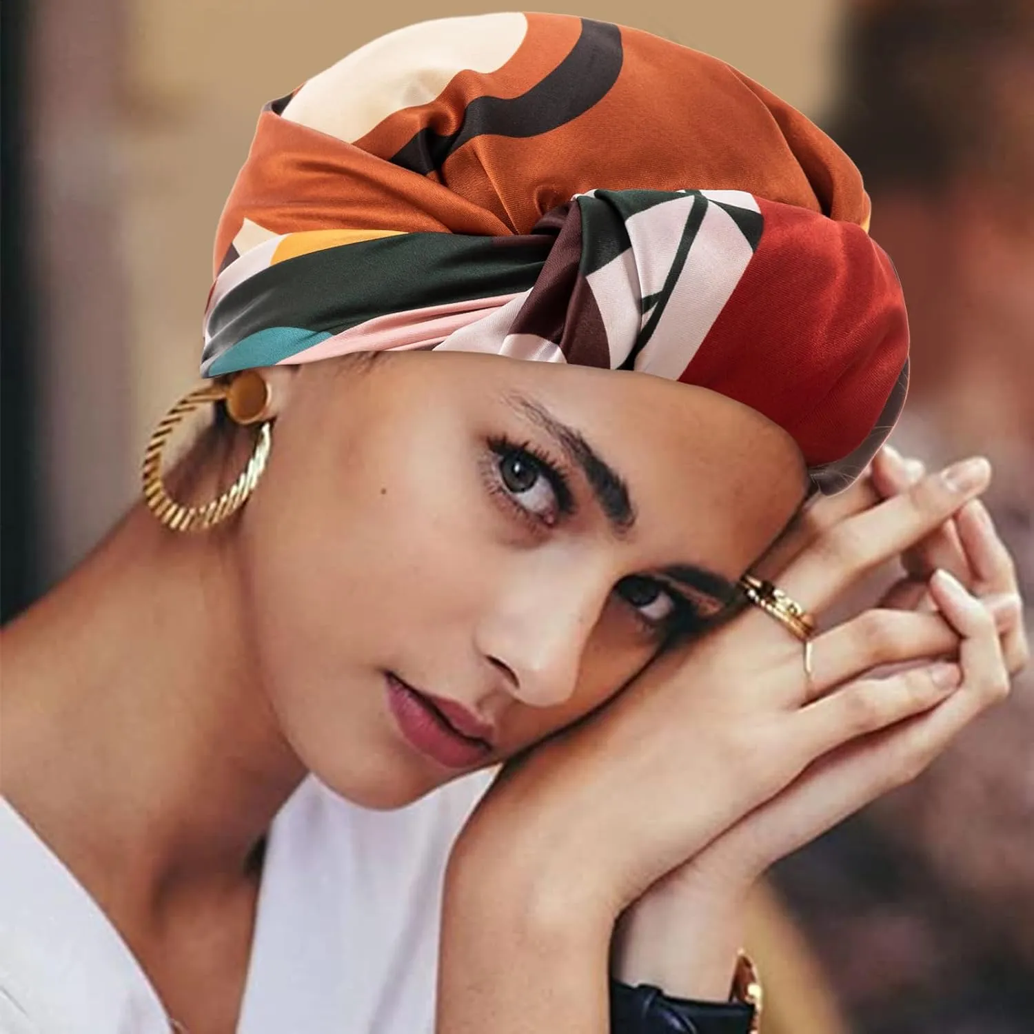 HBselect 4PCS Head Scarf for Women 35 Head Scarves Silk Like Satin Neck Scarfs Square Bandana Hair Wraps Scarf for Sleeping