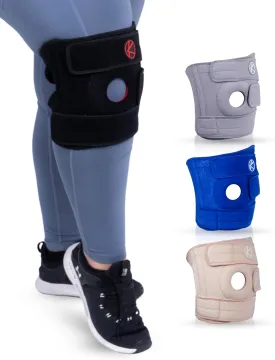 KARM Plus Size Knee Brace for Women & Men Plus Size - Adjustable Knee Support Brace for Meniscus Tear, Arthritis Pain, Compression with Side Stabilizers - Obese People (XL/XXL/3XL Black)