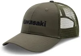 Kawasaki Olive Back Mesh Baseball Cap K004-4121-OLNS