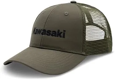 Kawasaki Olive Back Mesh Baseball Cap K004-4121-OLNS