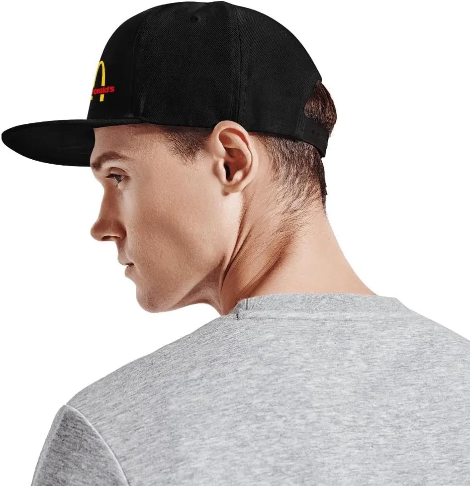 Long Flat Brim Snapback Hat for Unisex Adult Soft Outdoor Plain Baseball Cap Womens Mens Adjustable Golf Tennis Sun Hat