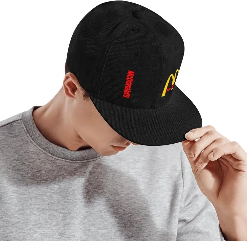 Long Flat Brim Snapback Hat for Unisex Adult Soft Outdoor Plain Baseball Cap Womens Mens Adjustable Golf Tennis Sun Hat