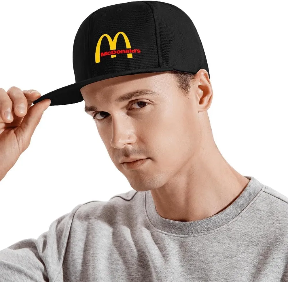 Long Flat Brim Snapback Hat for Unisex Adult Soft Outdoor Plain Baseball Cap Womens Mens Adjustable Golf Tennis Sun Hat