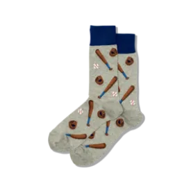 Men's Baseball Crew Sock -Grey