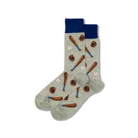 Men's Baseball Crew Sock -Grey