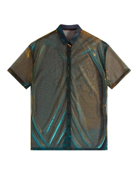 Pre Order:  Sheer Gradient Loose Fit Shirt