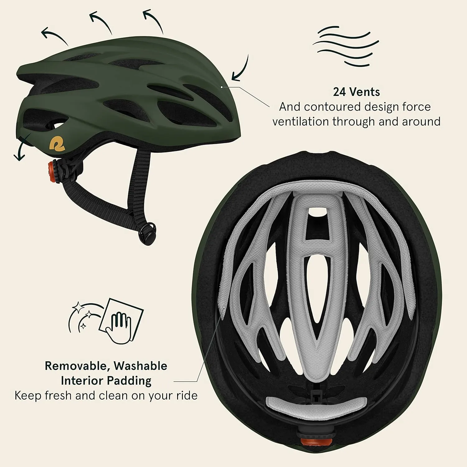 Retrospec Silas Adult Bike Helmet with Light for Men & Women - Lightweight, Comfortable