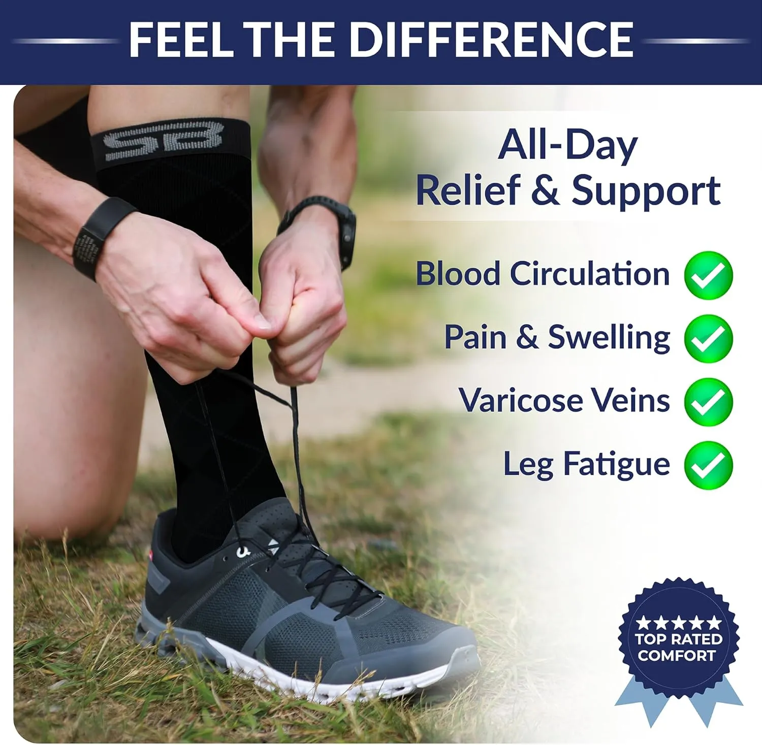 SB SOX 3-Pair Compression Socks for Women & Men (15-20mmHg)  Womens Compression Socks All Day Wear!