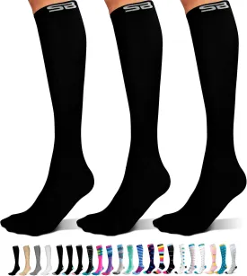 SB SOX 3-Pair Compression Socks for Women & Men (15-20mmHg)  Womens Compression Socks All Day Wear!