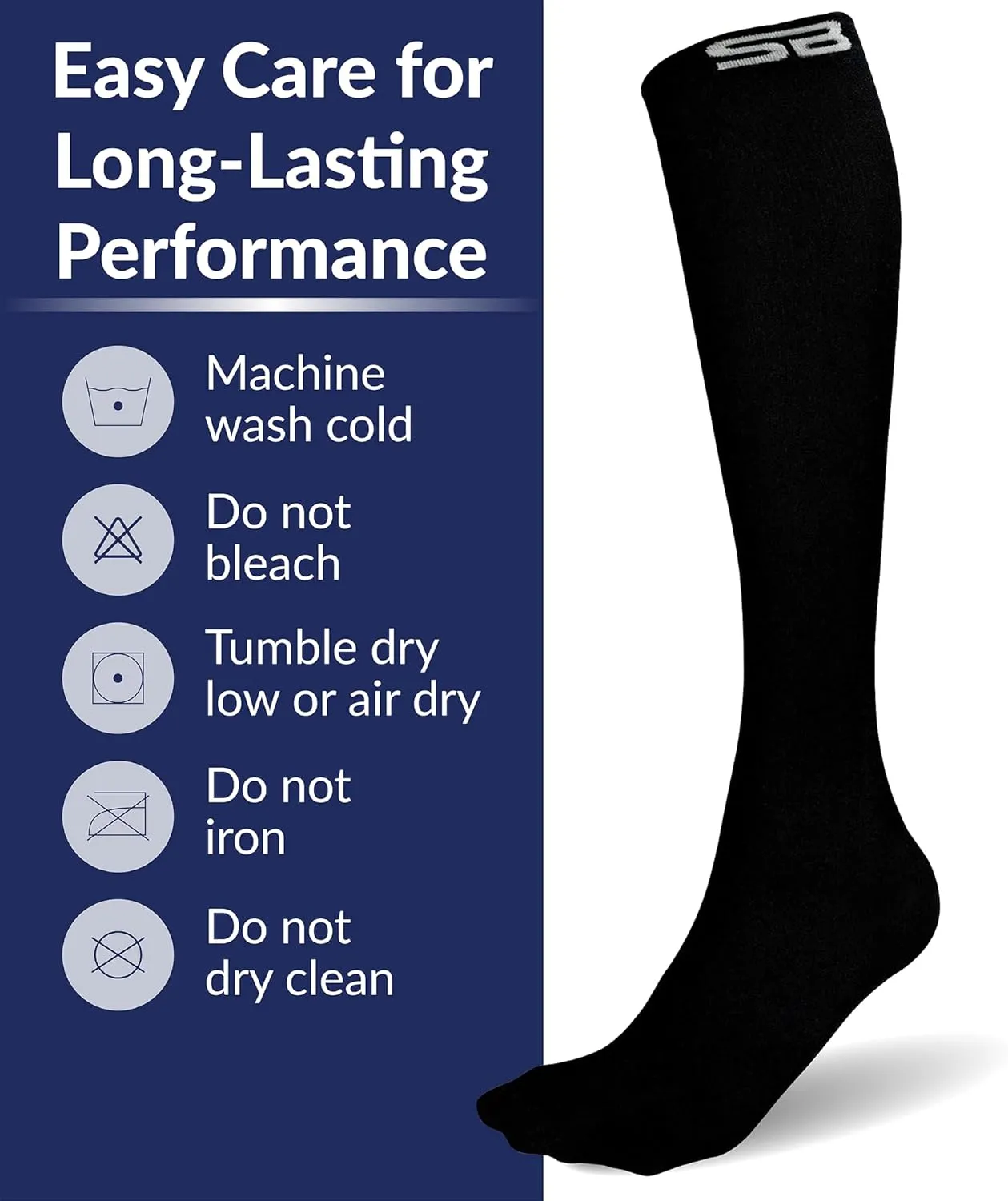 SB SOX 3-Pair Compression Socks for Women & Men (15-20mmHg)  Womens Compression Socks All Day Wear!