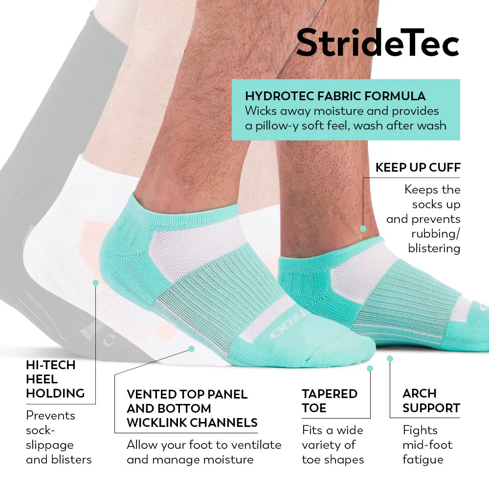 Cushioned No Show Socks by Stego StrideTec - High Comfort and Optimal Performance