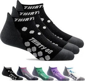 Thirty48 Compression Low Cut Running Socks for Men and Women | 15-20mmHg Compression