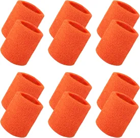 TopTie 12 PCS Wrist Sweatbands for Women, Sports Sweat Wristbands for Men, Athletic Sweat Bands for Football Tennis Running Basketball Working Out