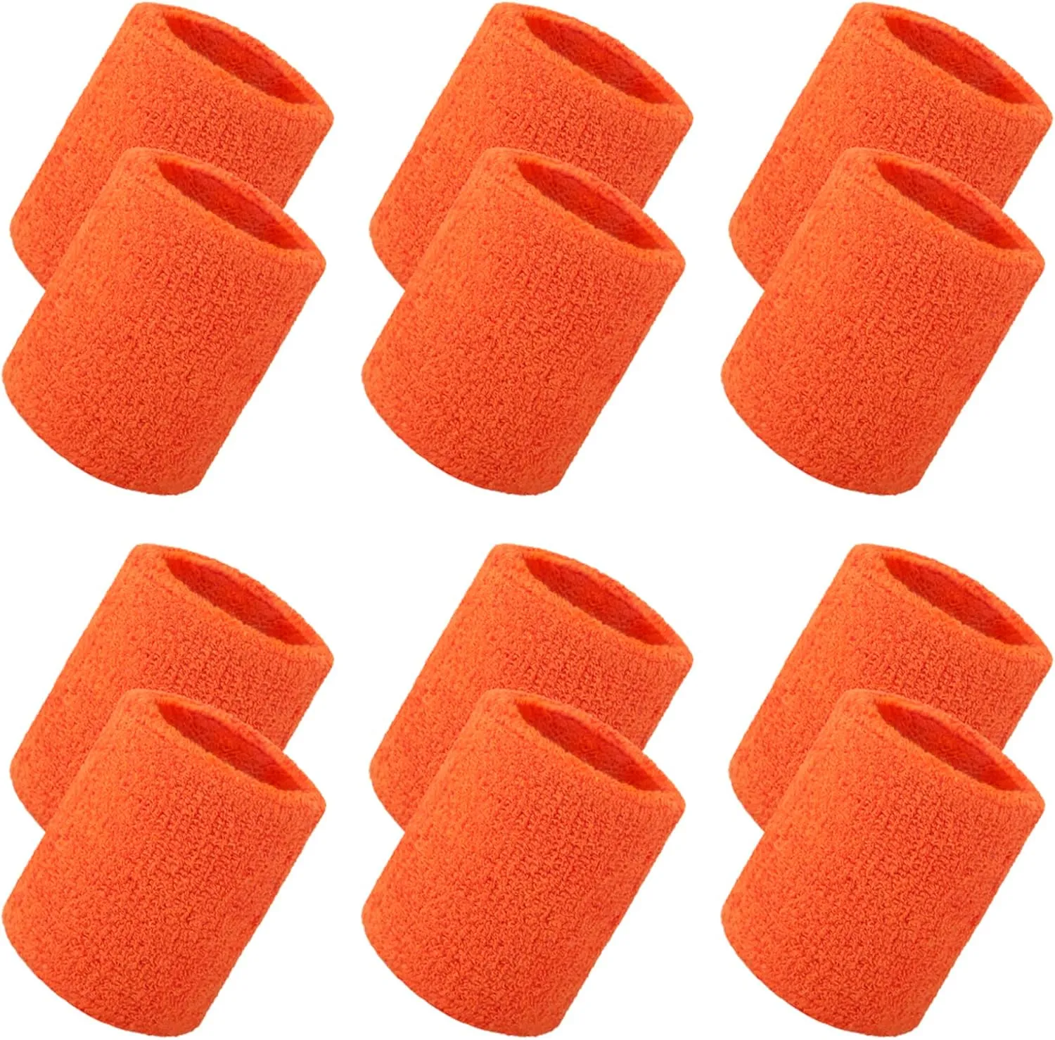 TopTie 12 PCS Wrist Sweatbands for Women, Sports Sweat Wristbands for Men, Athletic Sweat Bands for Football Tennis Running Basketball Working Out