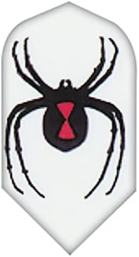 US Darts - 5 Sets (15 Flights) - Black Widow - Hard Poly, Slim Dart Flights