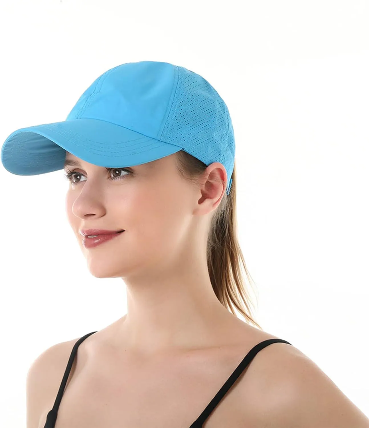 UTTPLL Womens Ponytail Baseball Cap Adjustable Ponycap Trucker Hats Summer Mesh Outdoor Sports Criss Cross Caps Dad Hat