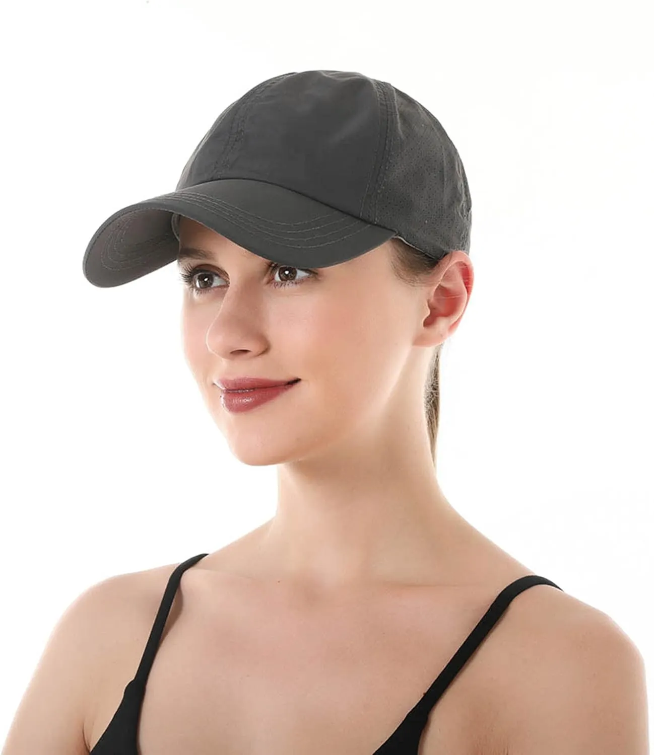 UTTPLL Womens Ponytail Baseball Cap Adjustable Ponycap Trucker Hats Summer Mesh Outdoor Sports Criss Cross Caps Dad Hat
