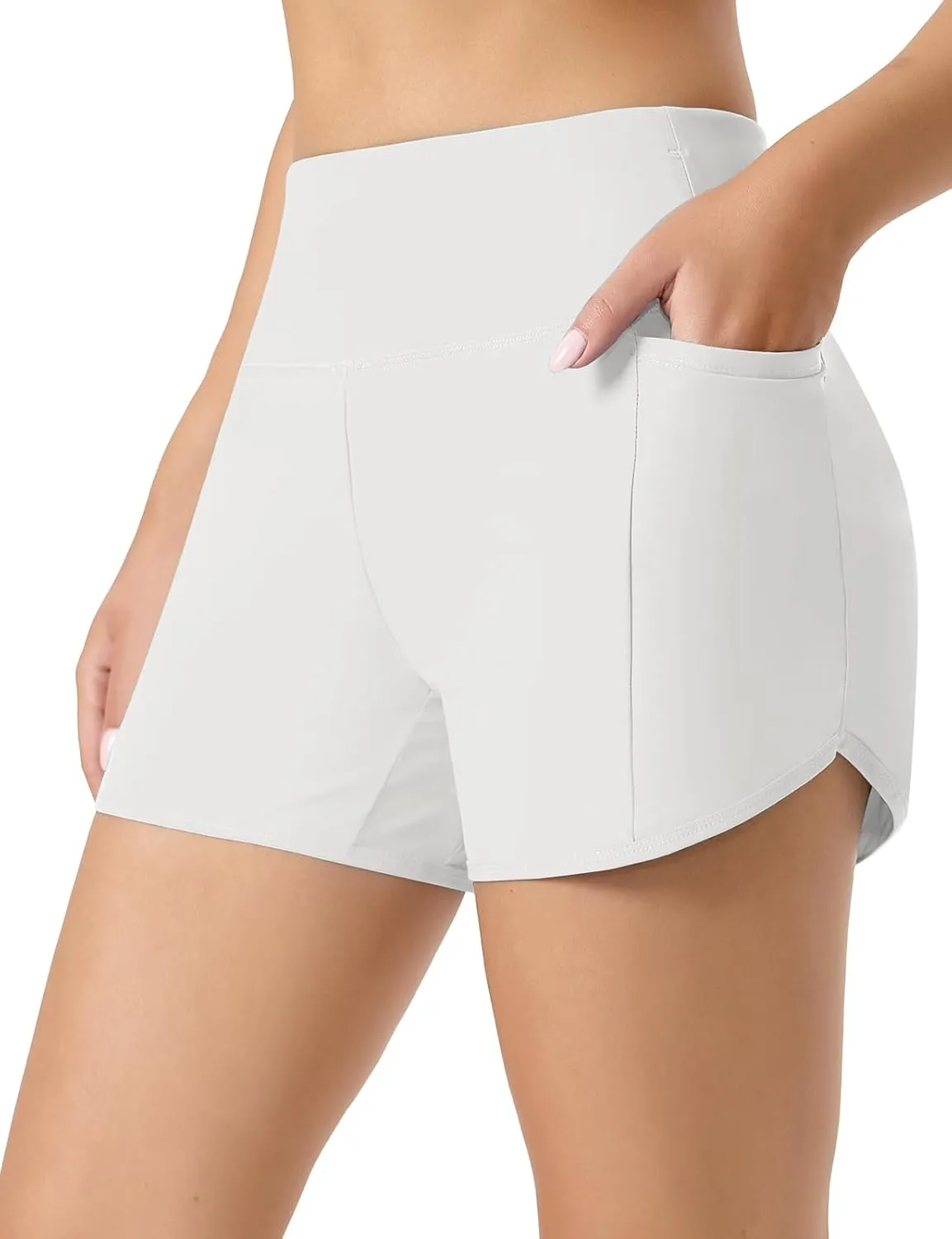 Women's 4" Swim Shorts High Waisted UPF50  Board Shorts Tummy Control Boy Shorts Swimsuit Bottoms