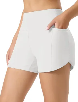 Women's 4" Swim Shorts High Waisted UPF50  Board Shorts Tummy Control Boy Shorts Swimsuit Bottoms