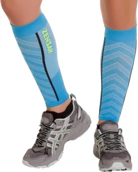 Zensah Featherweight Compression Leg Sleeves - Relieve Shin Splints, Calf Strains